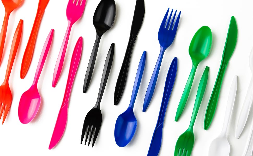 Colored Bulk Colorful Cutlery