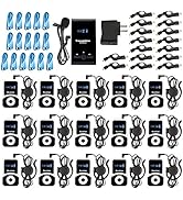 EXMAX EX-100 Wireless Tour Guide System Voice Transmission Microphone Earphone Headset for Church...