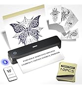 iDPRT Tattoo Stencil Printer,Wireless Thermal Tattoo Printer with 10pcs Tattoo Transfer Paper,Blu...