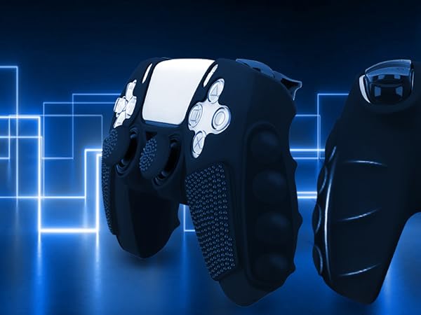 ps5 controller skin dark blue