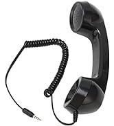 Retro Phone Handset, 3.5mm Cell Phone Receiver, Radiation Proof, HandheldCell Phone Telephone Han...