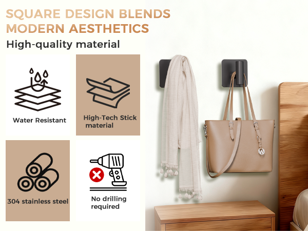 Stainless Steel Adhesive Towel hooks
