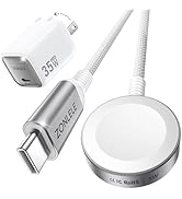 ZONLELE 2026 5W Fast Charging for Apple Watch Charger, Upgraded USB C 35W Foldable Charger for iP...