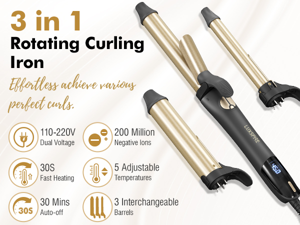 beach waver rotating curling iron