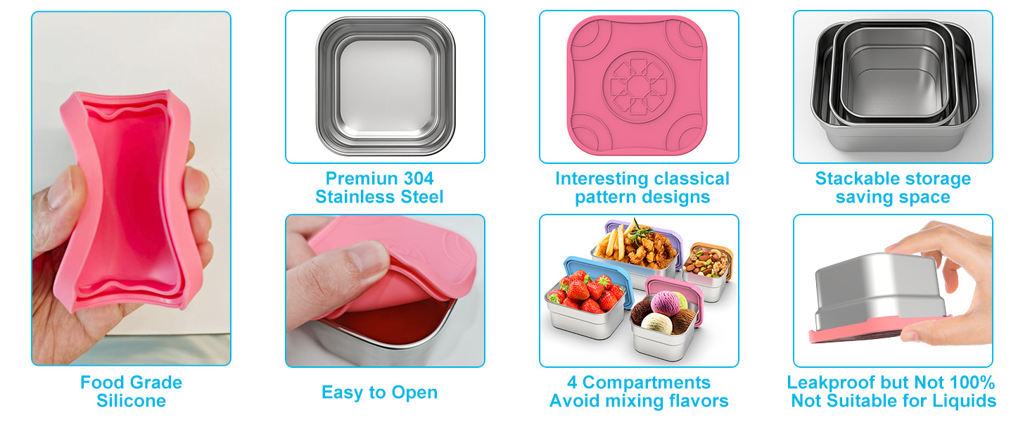 stainless steel snack containers for kids