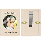 YM E-Bright Car Picture Holder, 1Pack Car Visor Photo Clip with Acrylic Protective Cover Sun Viso...