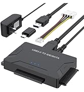FEMORO Hard Drive Reader IDE SATA to USB 3.0 Adapter, USB + Type C External Hard Drive Data Ultra...