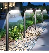 Ahaorigin 8 Pack Solar Pathway Lights Outdoor, 12 Brighter LED Solar Lights Outdoor Waterproof, U...