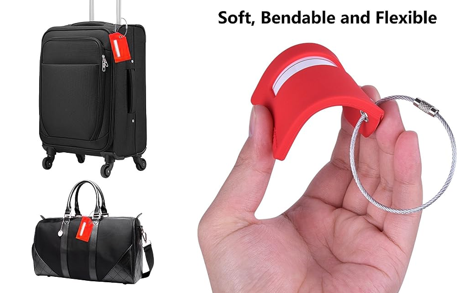 sofe bendable luggage tags