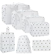 Lcsmaokin 7 Set Packing Cubes,Lightweight Essential Travel Luggage Packing Organizers for Travel ...