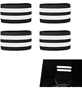 YAWUROU 4 PCS High Visibility Reflective Bike Pant Clips, Elastic Universal Cycling Wrist Ankle L...