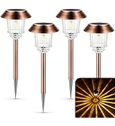 XMCOSY+ Solar Lights Outdoor Waterproof, 4 Pack Solar Lights for Outside, 10-40 LM Dimmable LED G...