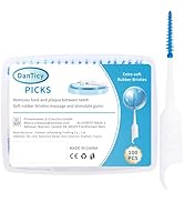DanTicy Sturdy &amp; Break-Resistant Soft Silicone Interdental Brush, Reinforced Braces Brush, Bendab...