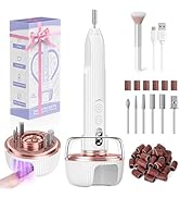 Electric Nail File,Nail Drill Kit with Nail Lamp,Cordless Nail Filer for Acrylic Gel Nails,Profes...