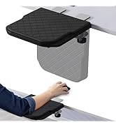 Arm Rest for Desk, 90°Foldable Computer Wrist Rest Shelf with Sponge Padding, Clamp on Arm Suppor...