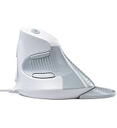 DeLUX Wired Vertical Ergonomic Mouse, with 6 Programmable Buttons, 4200DPI, Removable Palm Rest, ...