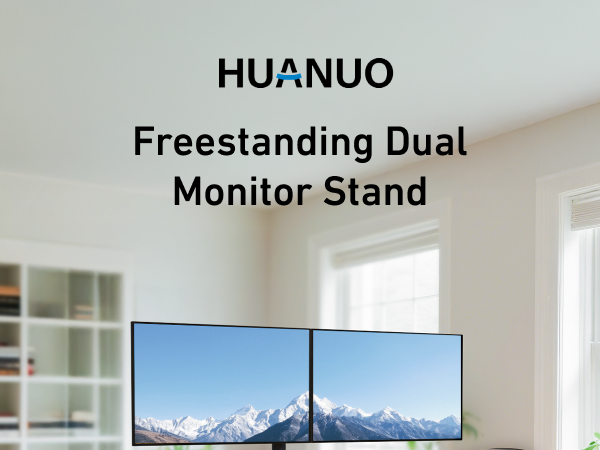 dual monitor stand for desk