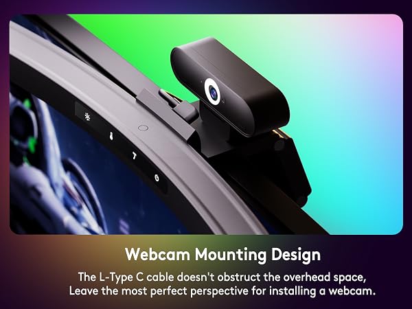 the clip’s flat top doubles as a camera base, keeping your webcam centered for calls and streaming