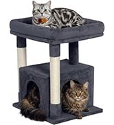 KinoTail Cat Tree for Large Cat, 19 * 15.8in Large Perch Bed for Adult Cats, 23.6in Cat Tower wit...