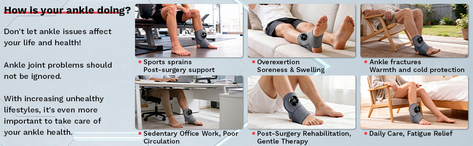 Heated Ankle Brace for Cold Feet Warming Foot Wrap for Relaxation and Comfort