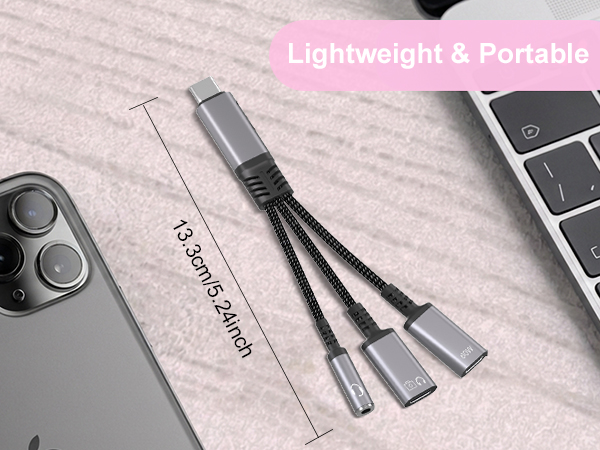 usb c splitter 1 in 2 out