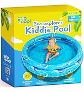 Kiddie Pool for Toddlers, Kids, Babies, Round Inflatable Plastic Baby Blow Up Pool 48" x12 Outdoo...