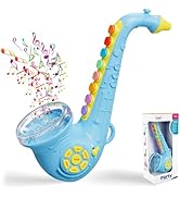 Contixo KT1 Toy Saxophone, Blue Digital Saxaboom, Trumpet, Clarinet with Light &amp; Sound, Early Edu...