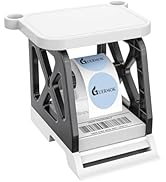 Guermok 3-in-1 Thermal Label Holder Stand for Printer – Desk Organizer for Roll &amp; Fan-Fold Labels...