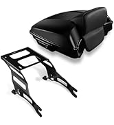 Tour Pack Pak Trunk w/Backrest &amp; Detachable Mounting Rack Fits for Indian Chieftain/Dark Horse/Ro...