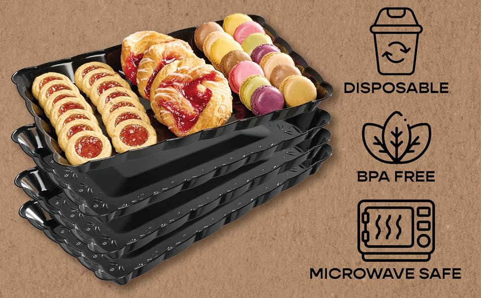 9x13 plastic trays disposable serving