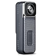 JYSECURE Pocket Camera 4K Output 64GB, WiFi Body Cameras with Audio and Video Recording, Dual Len...