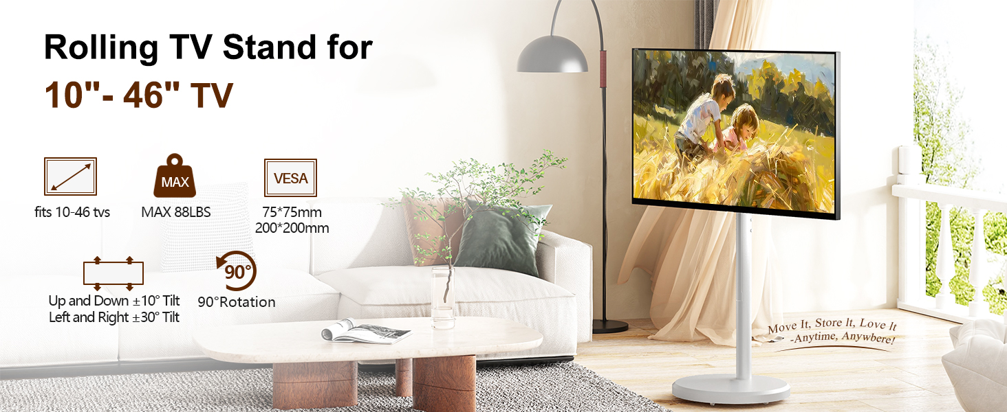 Rolling TV Stand