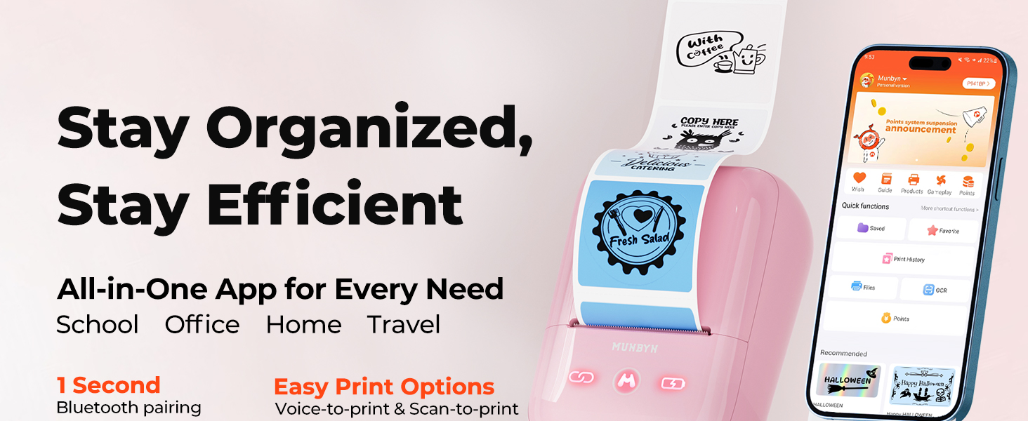 MUNBYN FM226 Label Maker