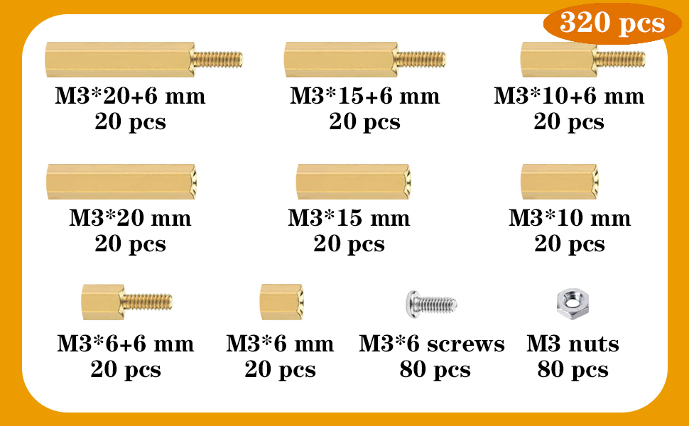 Motherboard Standoffs&amp;Screws&amp;Nuts Kit