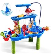 KIZONLY Water Table for Toddlers 1-3 3-5, 3-Tier Water Table for Kids with Water Pump, Water and ...