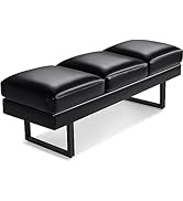 Furmax Waiting Room Chairs Faux Leather Office Guest Chair, 59.6 Inches Conference Room Chairs 3 ...