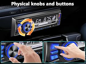 Single Din Car Stereo with Bluetooth