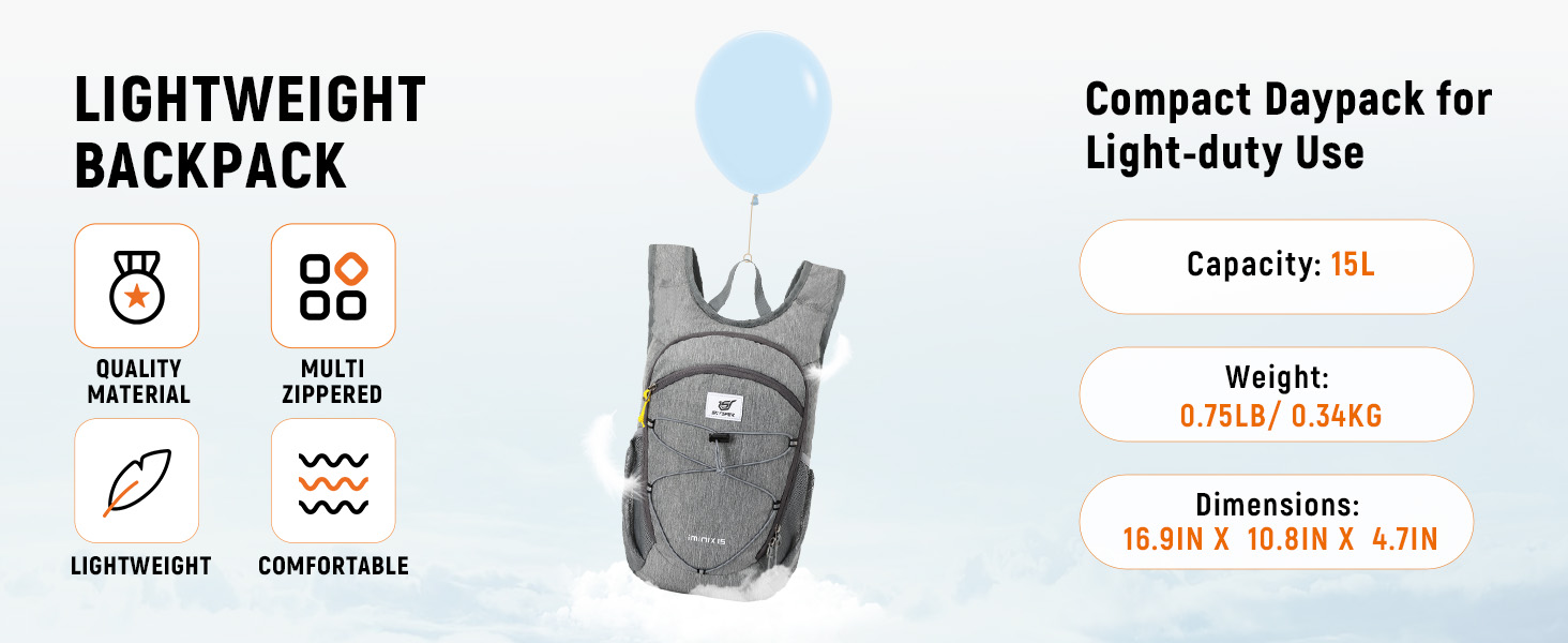 SKYSPER 15L HIKING BACKPACK