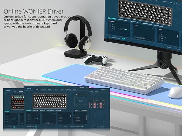 Keyboard 75%, Wireless Custom Mechanical Keyboard Rapid Trigger Hall Effect Magnetic Switch