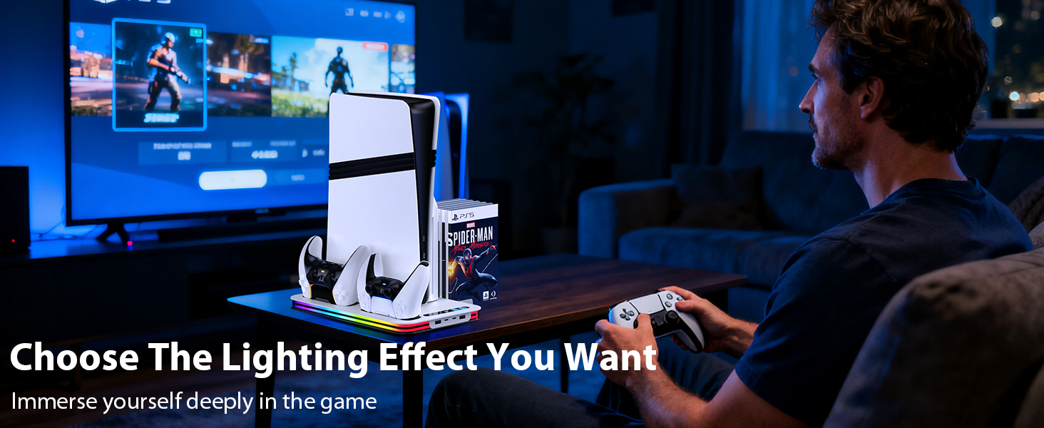PS5 Cooling Station for PS5/Slim/Pro PS5/Slim/Pro Stand and Cooling Station