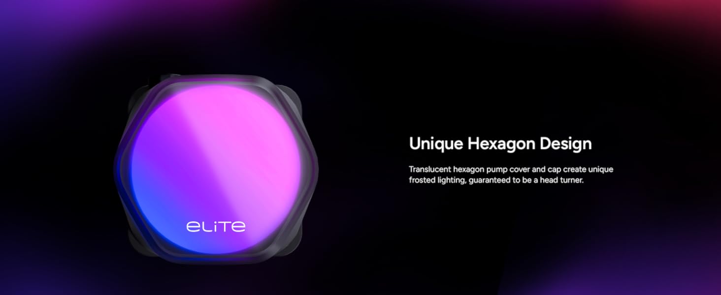 Elite Liquid Unique Hexagon Design Black