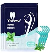 3 Pack Yiofowu Dental Floss (450 Counts), Soft &amp; Smooth for Sensitive Gums, Daily Plaque Control,...