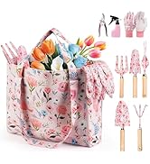 Grenebo Gardening Tools, 10-Piece Gardening Gift Set for Women, Rust-Proof &amp; Heavy-Duty Tools wit...