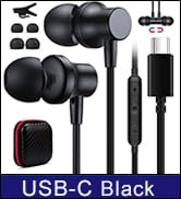 USB C Wired Headphones with Mic for iPhone 15 Plus Oneplus 12, USB Type C Earbuds Magnetic Noise ...