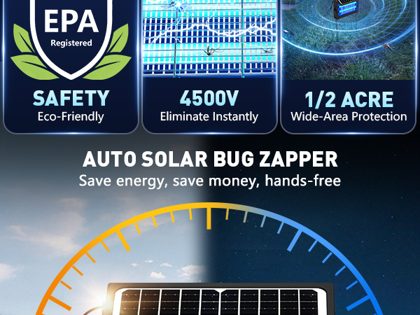 solar bug zapper outdoor waterproof