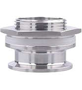 DERNORD 1.5" Tri Clamp Bulkhead Compression Fitting SS304 Weldless Homebrew Kettle Bulkhead(Inner...