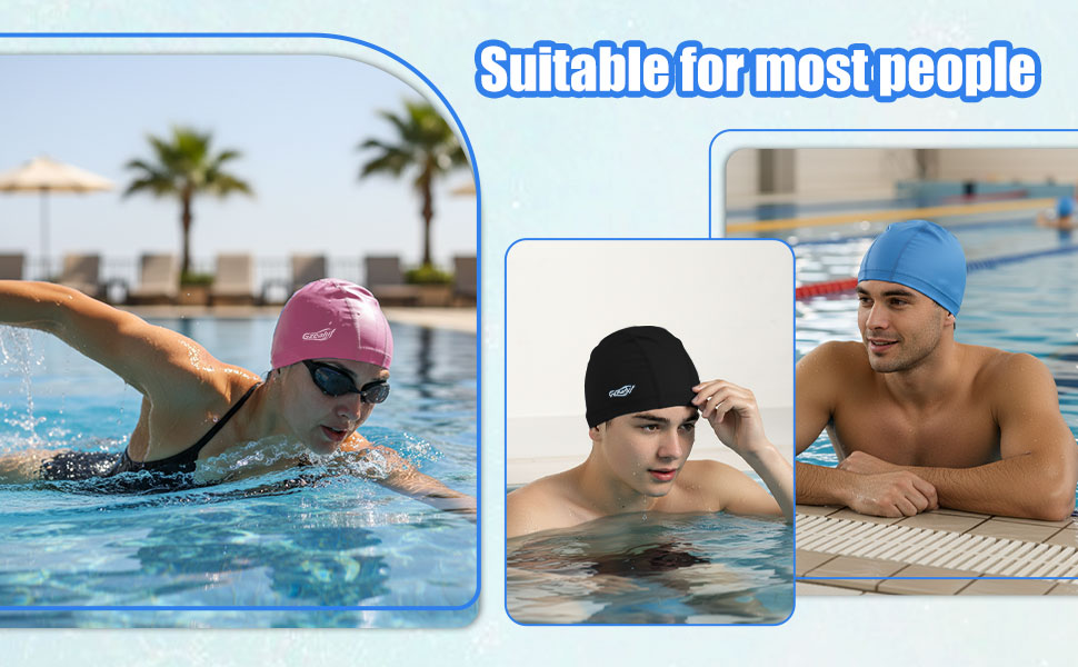 High Elasticity Fabric Swim Cap