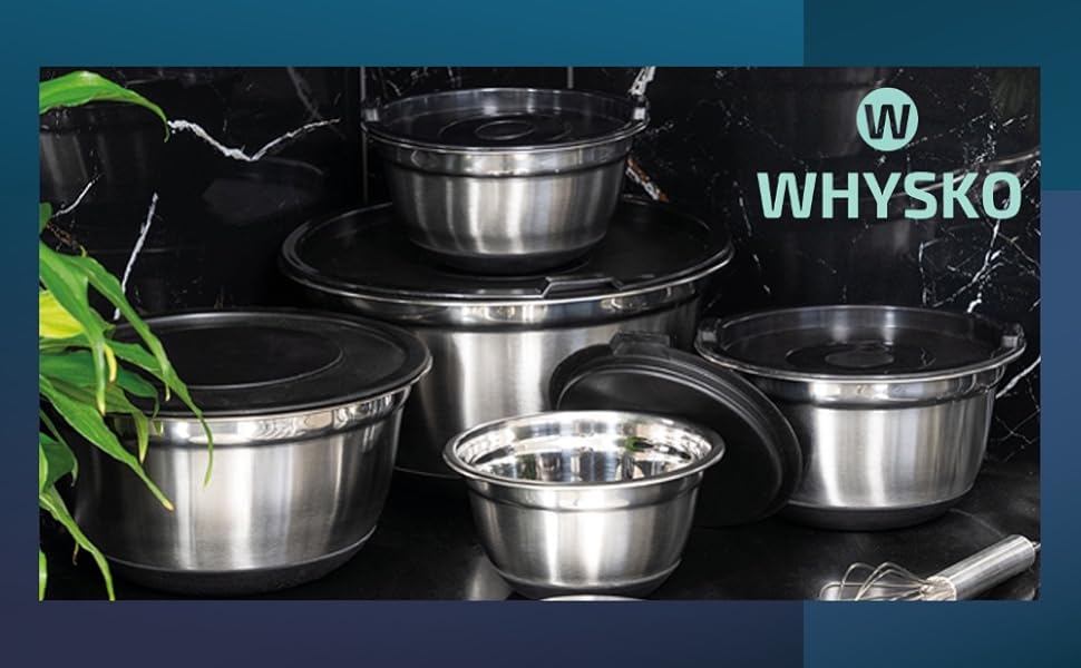Stainless steel mixing bowls set for kitchen