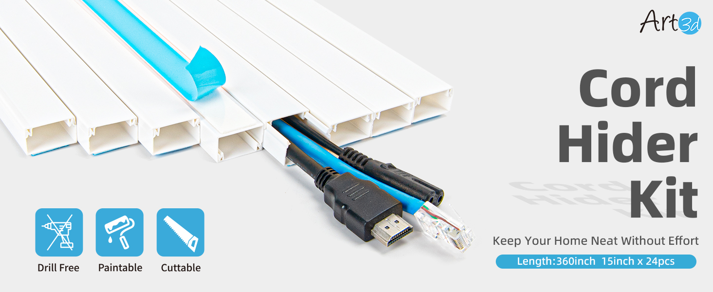 360inch Cord hider kit