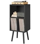 Record Player Stand with Vinyl Storage, 3 Tier Wooden Vinyl Record Stand, Record Player Cabinet, ...